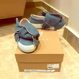 Joshua Sanders Denim Bow Knot Sneakers Size: 36